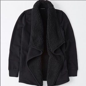 A&F Sherpa lined cardigan